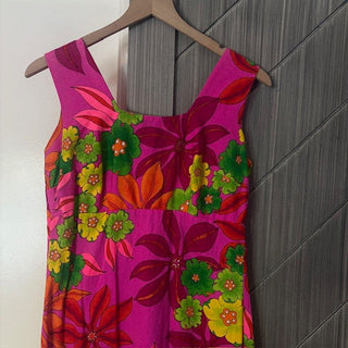 Pomare Tahiti Honololulu Vtg Floral Dress MTS