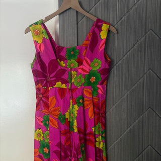 Pomare Tahiti Honololulu Vtg Floral Dress MTS