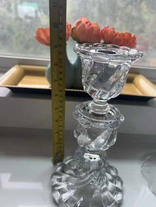 Louis XV Baccarat Crystal Hurricane Lamp,Candleholder Rococo Revivalt