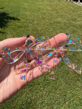 Large Bow Earrings - Confetti MTS|76098