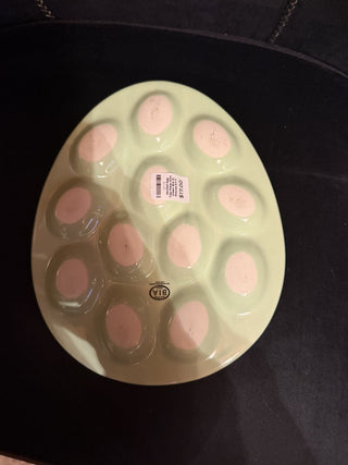 Devil Egg Tray Plate mint Green BIA 12 Spaces  approx. 11" X 9" #62 VV MTS