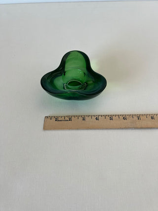 Crystal green clover candle holder RSV|67692