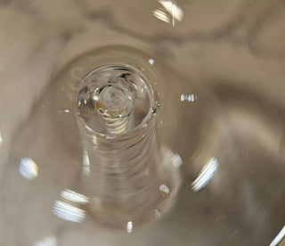 Vtg.Stuart Ariel Fine Crystal Wine Glass, Airtwist Steam, 6,5"-RSV|87995