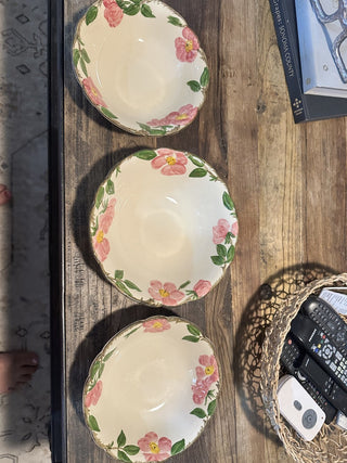 Franciscan Desert Rose Bowls - set of 3 MTS