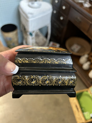 Russian Lacquer Trinket Box with Scroll Story Inside   MTS|68248