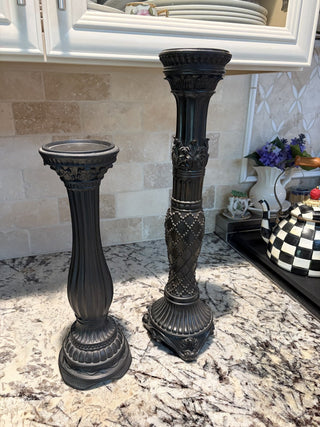Fitz and Floyd Regency Pillar Candle Holder Set (2) RCD