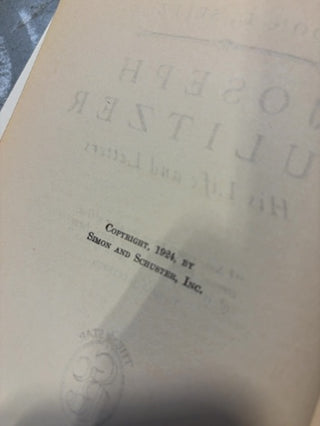 (Nearly) Antique Book: 1927 First Edition Joseph Pulitzer