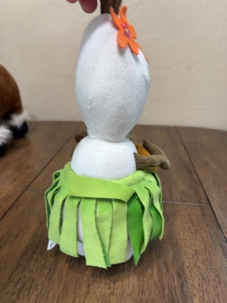 Frozen Snowman Olaf Plush Hawaiian Hula Luau Skirt Ukulele
