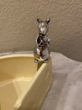 Boston Warehouse swiss cheese dip bowl w/spreader RCD|92968