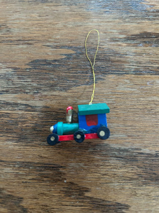 Mini Wood Train Ornament    MTS|131727