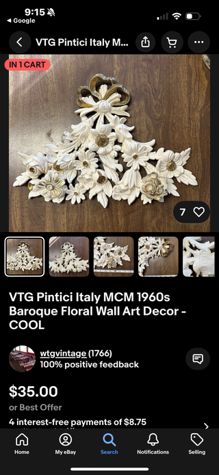 Italy Baroque Floral Wall Art Decor-KL RCD