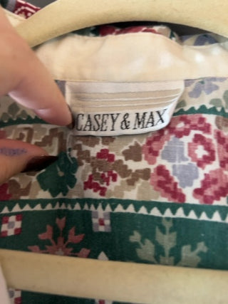 Vintage 90’s Casey & Max western-style yoke and single chest pocket tapestry