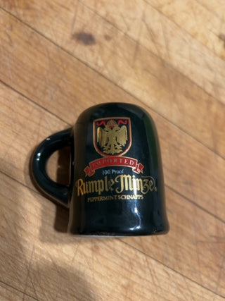 KW ONE Rumple Minze Peppermint Schnapps Mini Stein/Mug Shot Glass