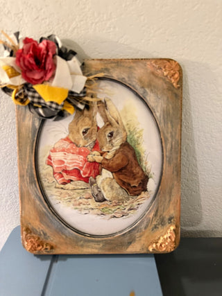 8x10 Beatrice Potter framed art. Custom frame RCD