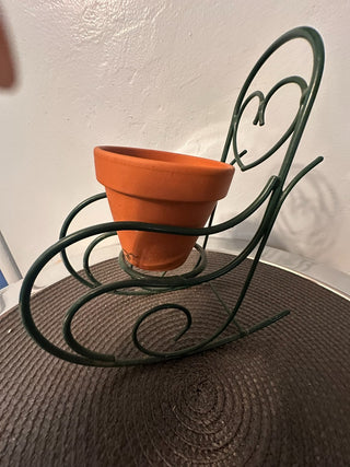Plant Stand Metal Rocker w/pot MTS|76303