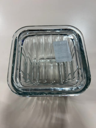 12F Anchor Hocking Retro Ribbed Square Glass Refrigerator Dish RSV