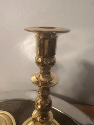 Candlestick Pair 2 Set Shine Brass MTS|92381