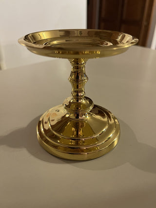 3.5" Brass Partylite Pillar Holder--SP MTS