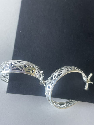 Silver Earings Hoops-RSV|78303