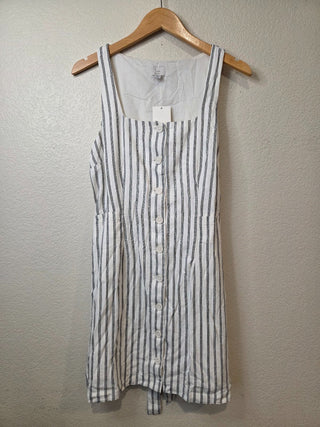 A New Day linen blend button down dress with tie back RSV