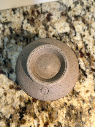 Small Pottery Vase, Green Speckled   MTS