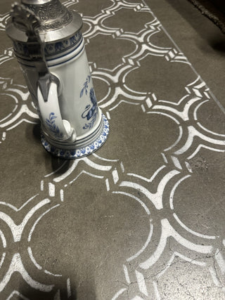 Vintage Schrobenhausen Germany Blue white Lion Lidded Beer Stein #47 VV MTS|133605