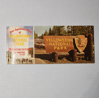 Vtg Yellowstone Postcard Book RSV