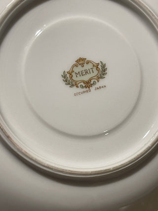 Vtg Merit Occupied Japan Floral Cup & Saucer--SP RCD