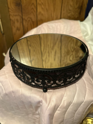 Black mirror raised tray small #SM. RSV