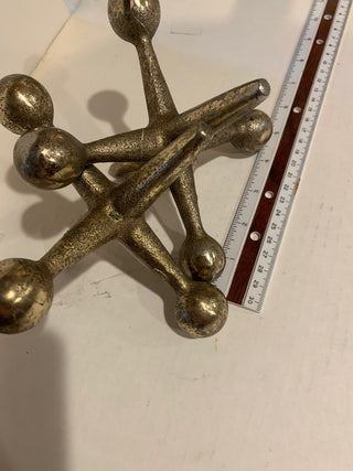 Vntg metal brass Jacks bookend set MTS|133491