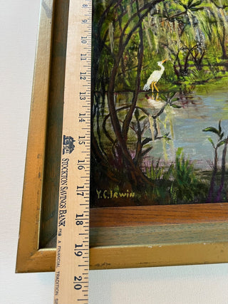 Original egret oil painting RSV|117101