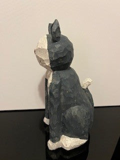 #2191 Folkart Carved Cat RSV