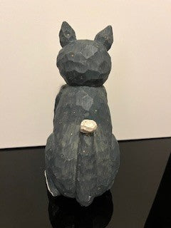 #2191 Folkart Carved Cat RSV