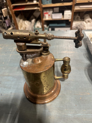 Vintage 1921 Clayton & Lambert Brass Blowtorch with Copper Torch #47 VV MTS