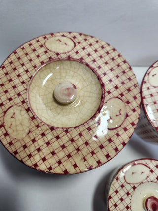 Vtg Japan Ironstone Bowls w/Lids - Set of 3 MTS|96896