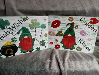St. Patrick's gnomes signs ( set of 2) rsv