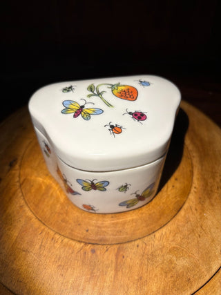 Vtg ceramic butterfly trinket dish NM MTS