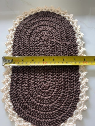 Hand crochet mat