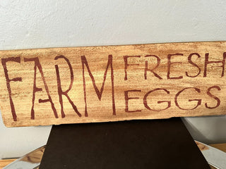 Farm Fresh Eggs Wood Wall Plaque MTS