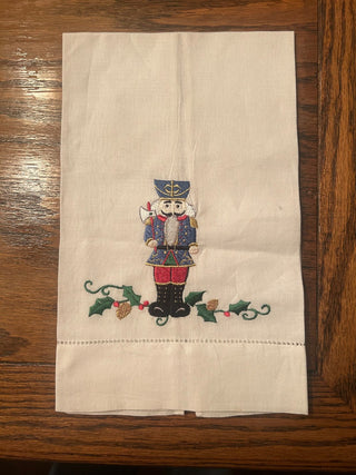 Nutcracker/Toy Soldier Hand Towel, Blue    MTS|128470