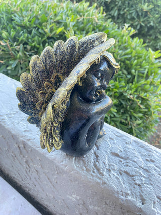 Black Plaster Cherub