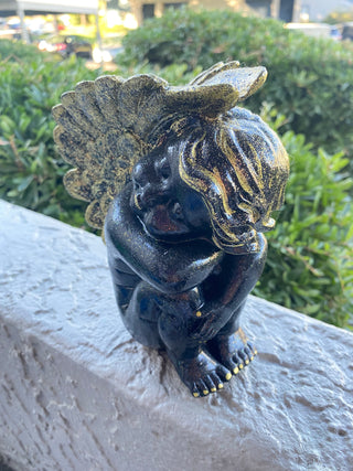 Black Plaster Cherub