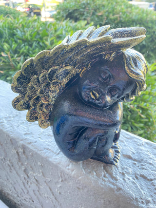 Black Plaster Cherub