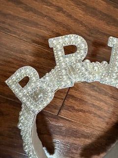 Beaded BRIDE headband