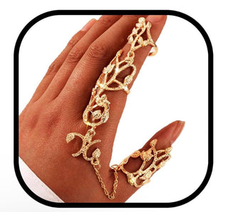 Multi Finger Gold Tone Ring -RSV|118916