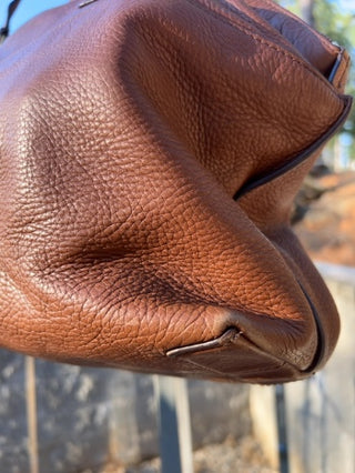 12F AS IS Fossil Cognac Brown Sydney Tote MTS