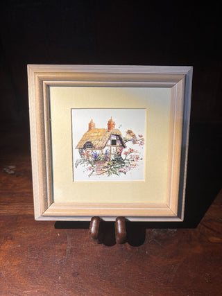 VTG signed-Marilyn Simandle birdhouse art NM MTS