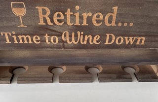 Wine glass wall hanging storage, wood RSV
