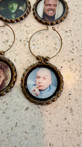 Set of 6 Movie Villain Wineglass Charms NY60 RCD|126531