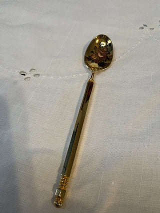 Vintage Gold tone Spoon Cloisonné RSV|113334